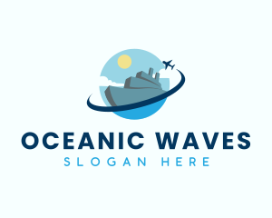 Ship - Vacation Cruise Ship logo design