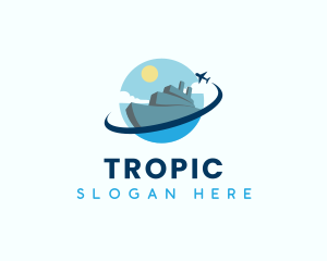 Vacation Cruise Ship logo design