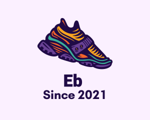 Basketball Shoe - Colorful Hiking Sneakers logo design