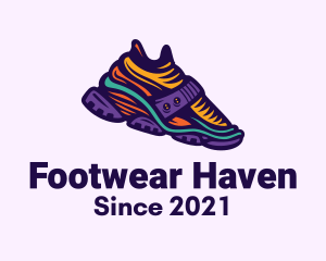 Colorful Hiking Sneakers logo design