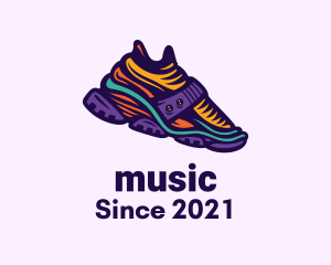 Footwear Shoe Shop - Colorful Hiking Sneakers logo design
