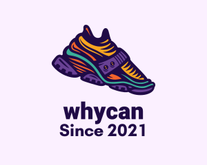 Rubber Shoes - Colorful Hiking Sneakers logo design