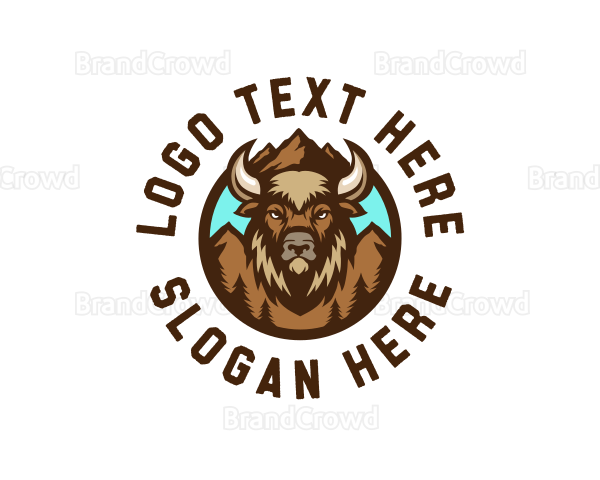 Mountain Wild Bison Logo