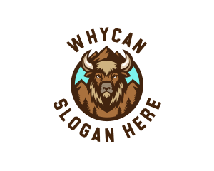 Mountain - Mountain Wild Bison logo design