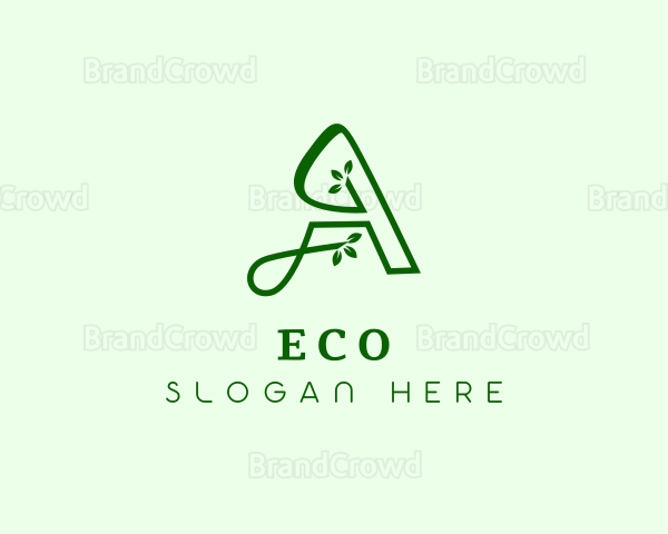 Eco Friendly Natural Letter A Logo