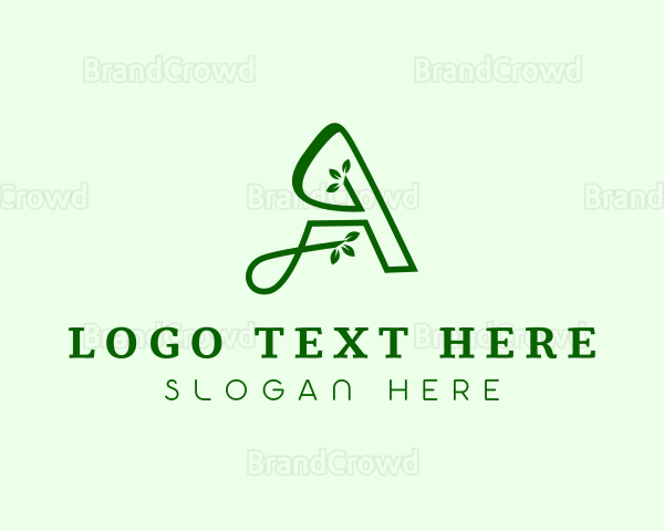 Eco Friendly Natural Letter A Logo