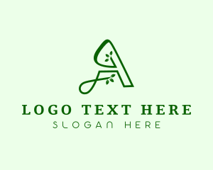 Floral - Eco Friendly Natural Letter A logo design