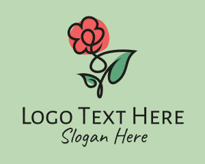 Minimal - Poppy Floral Line Art logo design