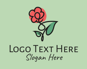 Florist - Poppy Floral Line Art logo design