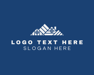 Rental - Roofing Plank Construction logo design