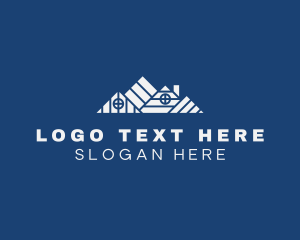 Roofing Plank Construction Logo