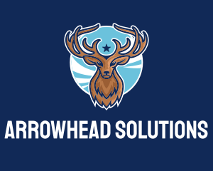 Reindeer Antlers Mascot logo design