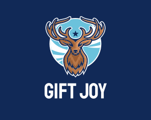 Reindeer Antlers Mascot logo design