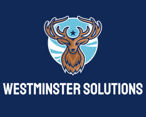 Reindeer Antlers Mascot logo design