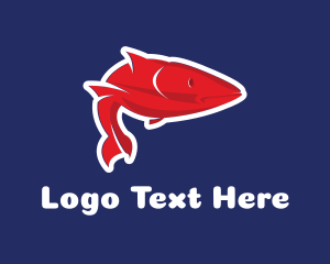 Red Fish - Red Sea Fish logo design