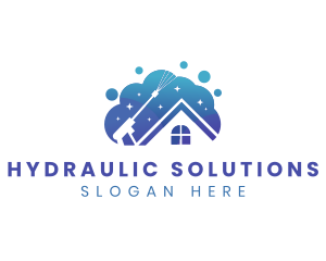Hydraulic - Hydraulic Pressure Washing Bubble logo design
