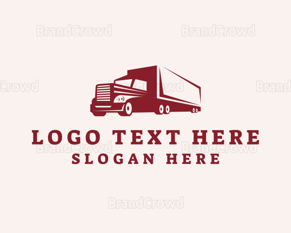 Logistics Cargo Truck Logo