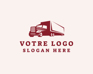 Logistics Cargo Truck Logo