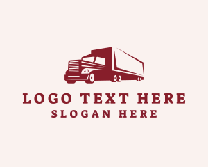 Logistics Cargo Truck Logo