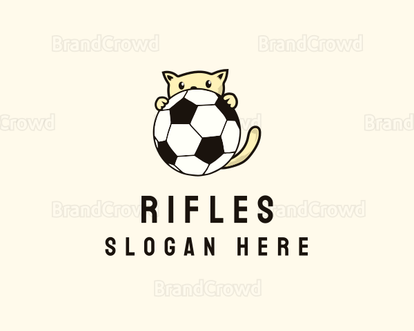 Cat Soccer Ball Logo