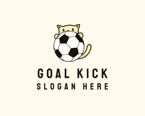 Soccer Team - Cat Soccer Ball logo design