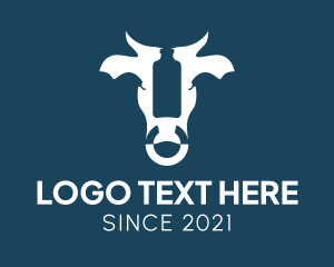 Bison - Fresh Cow Milk logo design