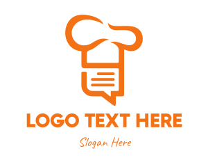 Talk - Chef Recipe Chat logo design