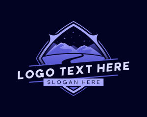 Climbing - Mountain Road Travel logo design