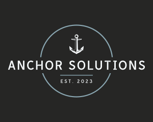 Modern Anchor Marine logo design