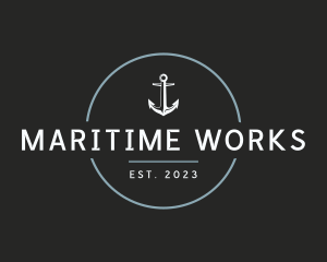 Modern Anchor Marine logo design