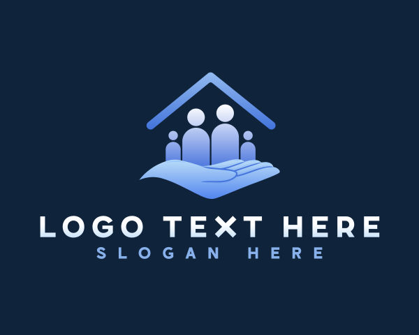 Assistance - Shelter Family Hand logo design
