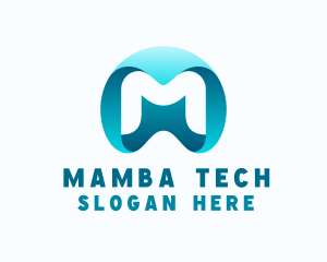 Tech Startup Letter M logo design