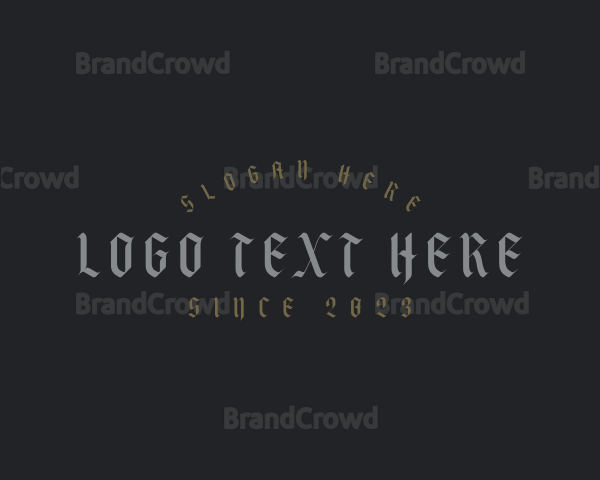 Gothic Clothing Shop Business Logo