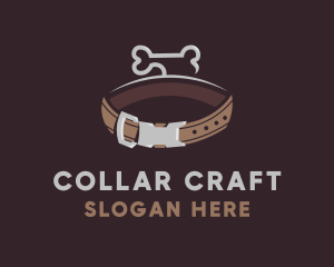 Collar - Brown Dog Collar Bone logo design