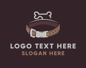 Collar - Brown Dog Collar Bone logo design