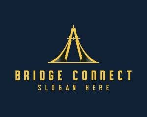 Bridge - Compass Bridge Construction logo design