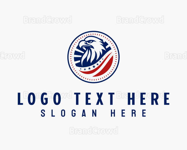 Patriotic Eagle Bird Logo