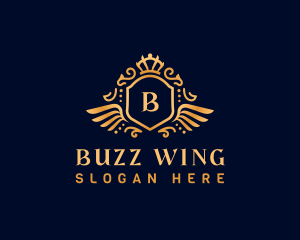 Luxury Wing Crown logo design