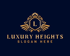 Luxury Wing Crown logo design