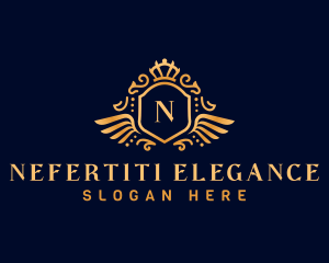 Luxury Wing Crown logo design