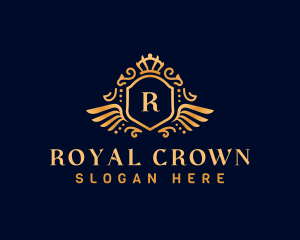 Luxury Wing Crown logo design