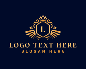 Hotel - Luxury Wing Crown logo design