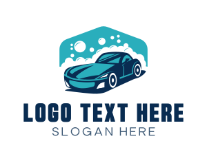 Auto - Car Washing Bubbles logo design