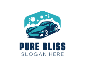 Car Washing Bubbles logo design