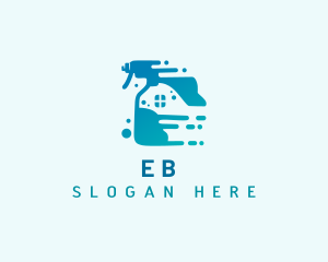Bottle Spray - Clean Housekeeping Sanitation logo design