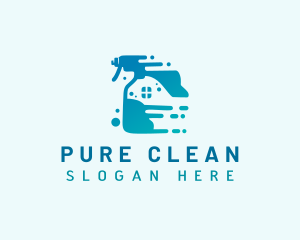 Clean Housekeeping Sanitation logo design