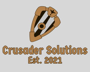 Crusader - Medieval Royal Shield logo design
