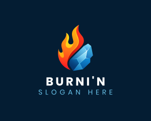 Gradient Fire Ice logo design