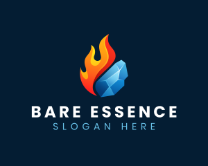 Gradient Fire Ice logo design