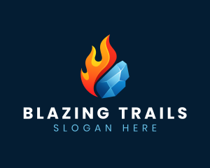 Gradient Fire Ice logo design